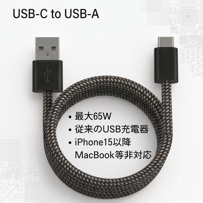 【最大100W PD対応】マグネティック・ケーブル 絡まず高速充電